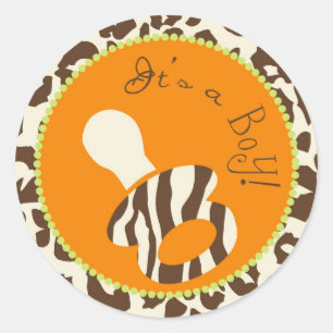 Safari Boy Green TY Sticker C3