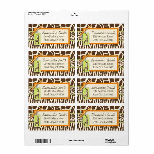 Safari Boy OR Shipping Label (Vorne)