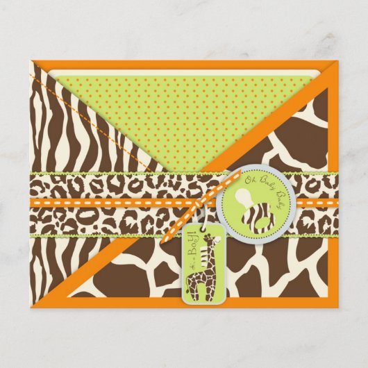 Safari Boy Orange Advice Card (Vorderseite)