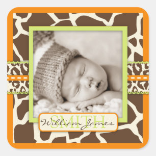 Safari Boy Orange Foto Sticker