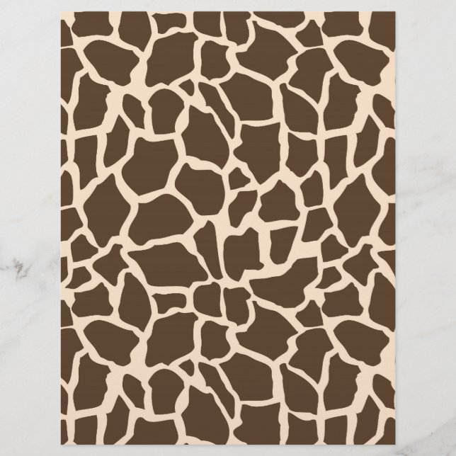 Safari Boy Scrapbook Paper Giraffe (Vorderseite)