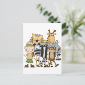 Safari Boy Tshirts und Geschenke Postkarte (Stehend Vorderseite)
