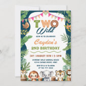 Safari Boy Two Wild 2. Junge Geburtstag Einladung (Vorderseite)