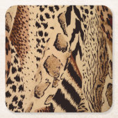 Safari Brown Rechteckiger Pappuntersetzer (Vorderseite)