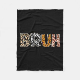 Safari Bruh Zookeeper Funny Animals Wildlife Boys Fleecedecke