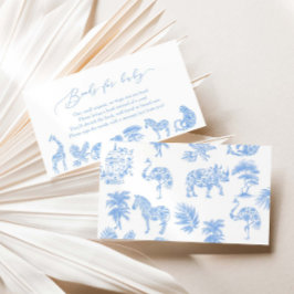 Safari - Bücher mit weißen und blauen Toiletten fü Begleitkarte