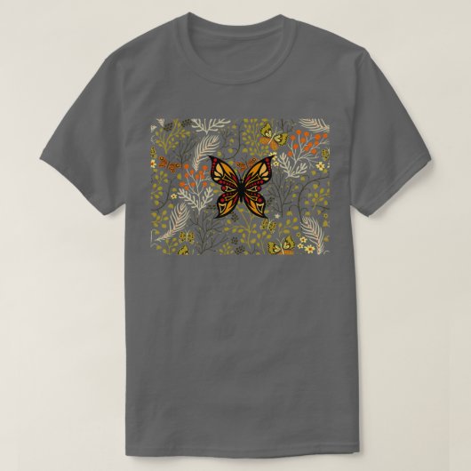 Safari Butterfly Pattern T-Shirt (Design vorne)