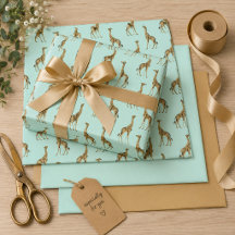 Safari Chic Giraffe Blue Jungle