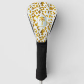 Safari Chic Gold Leopard Print Golf Headcover (Vorderseite)