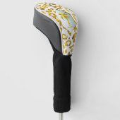 Safari Chic Gold Leopard Print  Golf Headcover (angewinkelt)