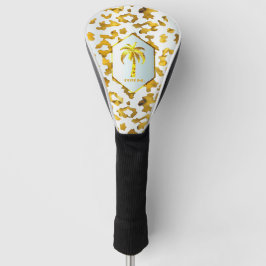 Safari Chic Gold Leopard Print  Golf Headcover