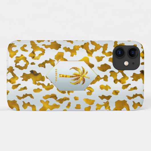 Safari Chic Luxe Gold Leopard Print Case-Mate iPhone Hülle (Rückseite (Horizontal))