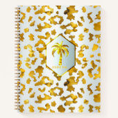 Safari Chic Luxe Gold & White Animal Print Notizblock (Vorderseite)