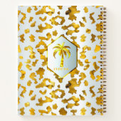 Safari Chic Luxe Gold & White Animal Print Notizblock (Rückseite)