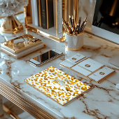 Safari Chic Luxe Gold & White Animal Print Notizblock