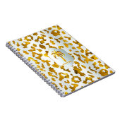 Safari Chic Luxe Gold & White Animal Print Notizblock (Rechte Seite)