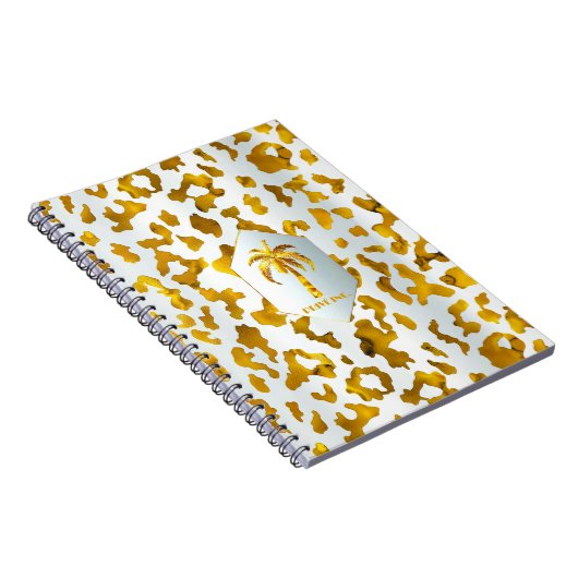 Safari Chic Luxe Gold & White Animal Print Notizblock (Rechte Seite)