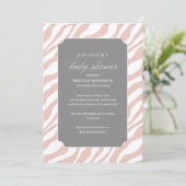 SAFARI CHIC SHOWER | BABY SHOWER EINLADUNGEN (Stehend Vorderseite)