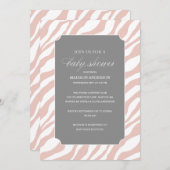 SAFARI CHIC SHOWER | BABY SHOWER EINLADUNGEN (Vorne/Hinten)