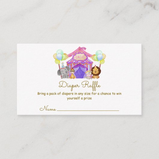 Safari Circus Ballon Winder Raffe Baby Dusche Begleitkarte (Vorderseite)