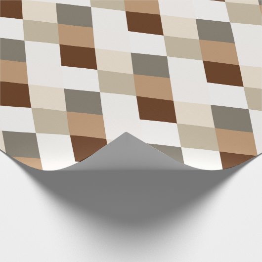 Safari Colors Geometric Lattice Geschenkpapier (Ecke)
