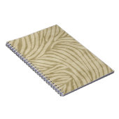 Safari Cream Zebra Animal Print Notizblock (Rechte Seite)