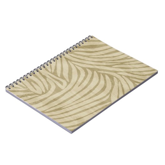 Safari Cream Zebra Animal Print Notizblock (Linke Seite)