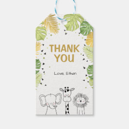 Safari danke für den Geschenktag Jungle Zoo Animal Geschenkanhänger