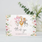 Safari danke Ihnen Karte. Mädchenturm Karte (Stehend Vorderseite)