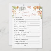 SAFARI, der das Mommy Best Baby Shower Game kennt Einladung (Vorderseite)