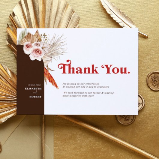 Safari Desert Boho Blume Danke Karte