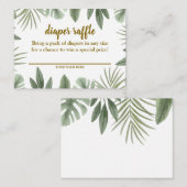 Safari Diaper Raffle Begleitkarte (Vorne/Hinten)