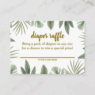 Safari Diaper Raffle Begleitkarte
