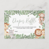 Safari Diaper Raffle Card Begleitkarte (Vorderseite)