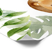 Safari Diapers Spate Night Baby Shower Poster (Ecke)