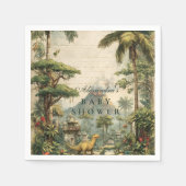 Safari Dino Baby Shower Serviette (Vorderseite)