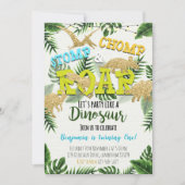 Safari Dinosaur Boy Birthday Einladung (Vorderseite)