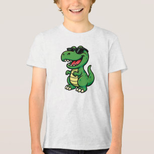 Safari-Dinosaurier mit Coolen Shades Tri-Blend Shirt