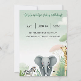 Safari Dreams: Ein Geburtstag in der Wildnis! Einladung