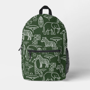 Safari Dreams - Von Hand Gezeichnet afrikanisches  Bedruckter Rucksack