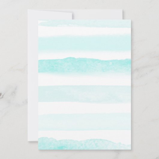 Safari Drive by Baby Dusche Einladung Minze Blume (Rückseite)