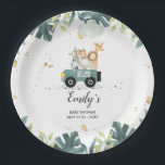 Safari Drive by Baby Shower Paper Decke Pappteller<br><div class="desc">Safari-Laufwerk mit Babydusche Papierplatte</div>