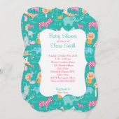 Safari-Druck-Babyparty Einladung (Vorne/Hinten)