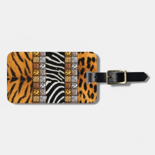 Safari-Drucke Gepäckanhänger (Vorderseite horizontal)