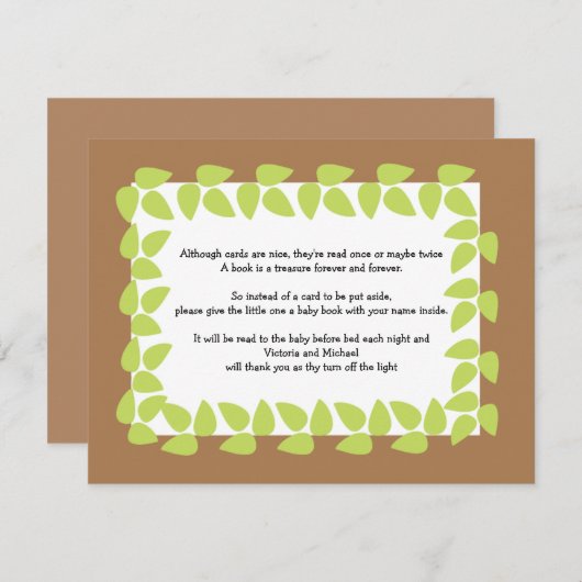 Safari-Dschungel-Baby-Babyparty GEDICHT 2 Einladung (Vorne/Hinten)