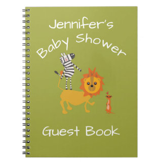 Safari-Dschungel-Babyparty-Gast-Buch Notizblock