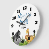 Safari-Dschungel-erwartet Große Wanduhr (Winkel)