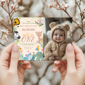 Safari-Dschungel Geburtstag mit Foto Einladung