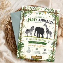 Safari-Dschungel-Party-Tiere 4. Geburtstag