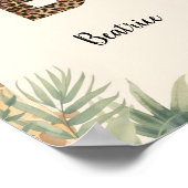 Safari-Dschungel-Personalisierter Name Monogramm B Poster (Ecke)